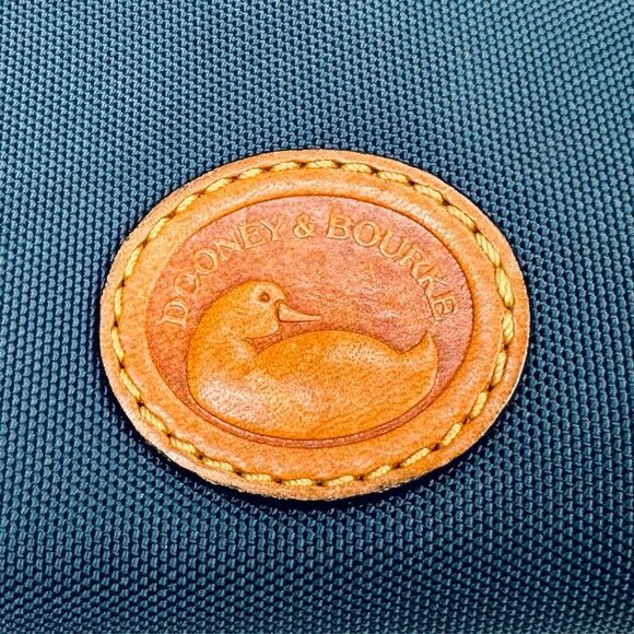 Dooney & Bourke Navy Blue Nylon Crossbody Pouchette - 6.25" x 2.5" x 8.5" - Picture 3 of 11